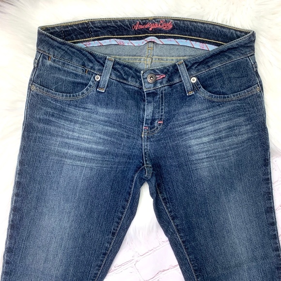 🚫SOLD! 👖I•AEO🦅•I Limited Blue Issued Crop Jean - Picture 4 of 8
